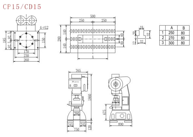 HW-press 15T C型三圓導柱沖床 HW-press 15T C型三圓導柱沖床