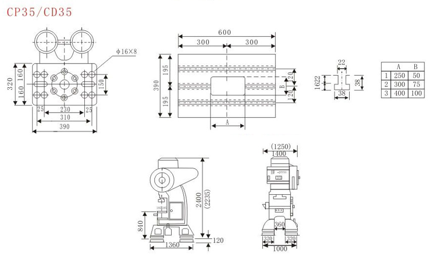 HW-press 35T C型三圓導柱沖床 HW-press 35T C型三圓導柱沖床